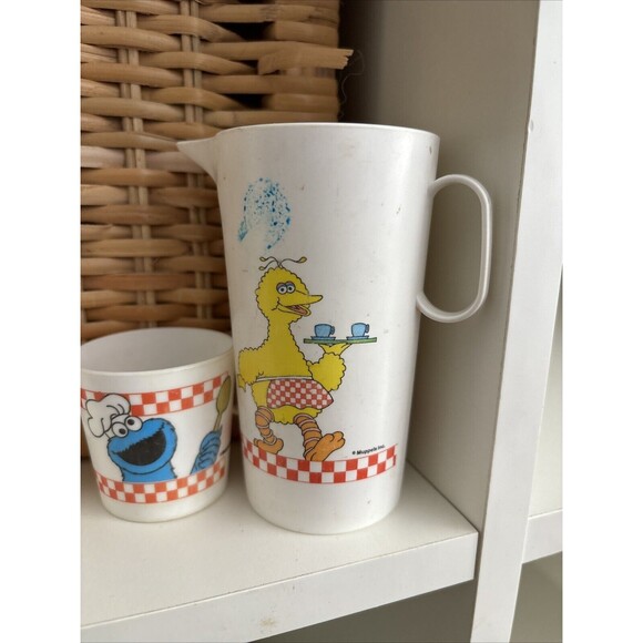 Vintage Chilton Globe Inc Muppets Sesame Street Play Dishes Tea Set 6 Piece Set - Picture 6 of 7